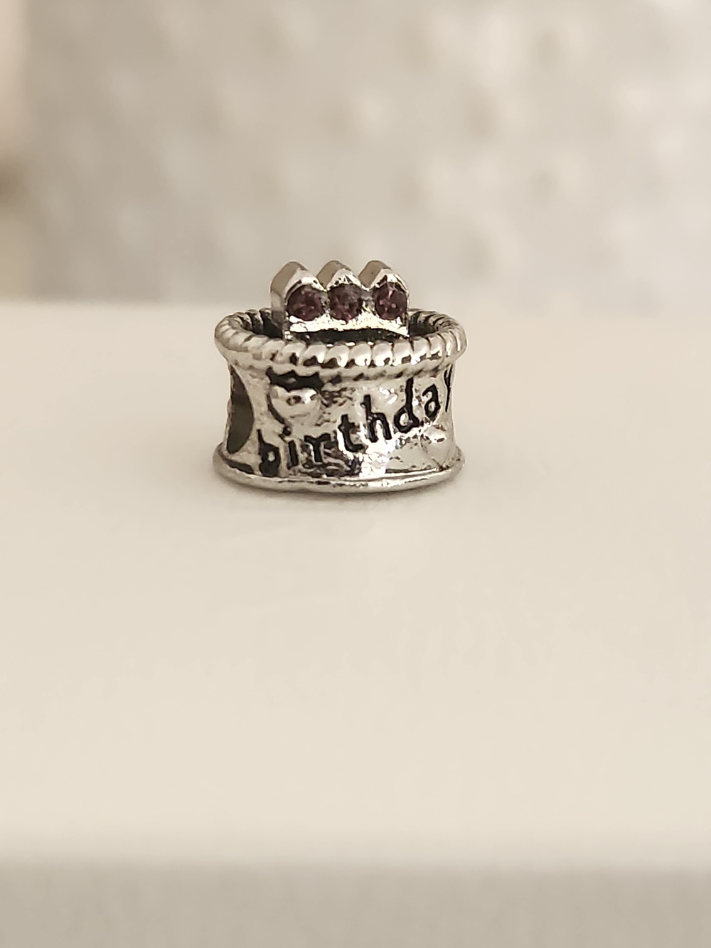 Pandora Birthday Cake Charm Silver with Pink Stones 🎂🩷